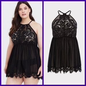 Torrid Lace Halter Babydoll 2X